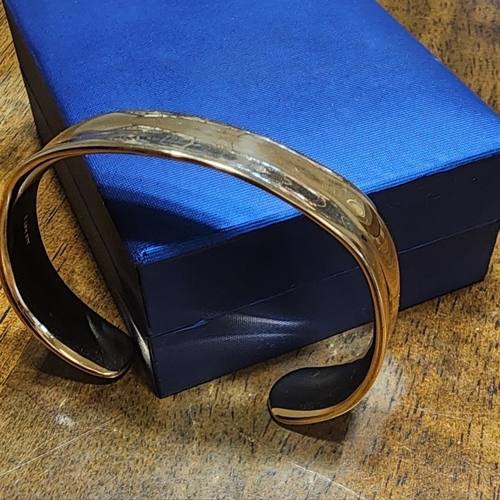 Pandora Organically Shaped Broad Open Bangle 14k gold plating - Picture 5 of 7